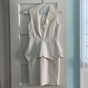 Cream/White Yigal Azrouël Dress (4/XS)
